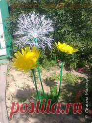 поделки из пластиковых бутылок: Гигантский одуванчик