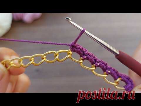 Super Crochet Knitting Pattern Made with Chain - Tığ İşi Çok Güzel Örgü Modeli