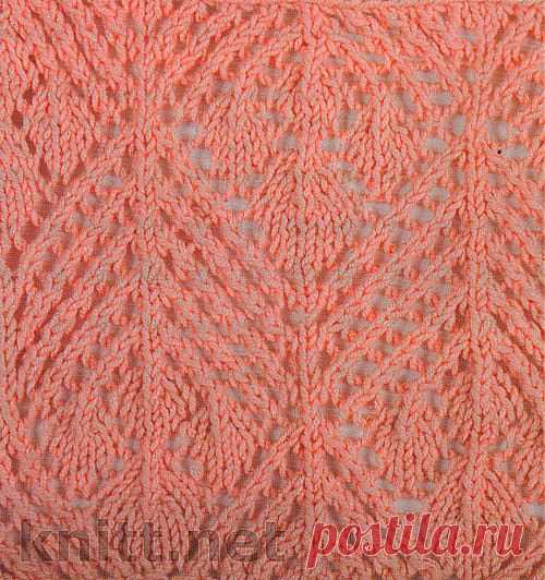 Узор спицами (листья) | knitt.net