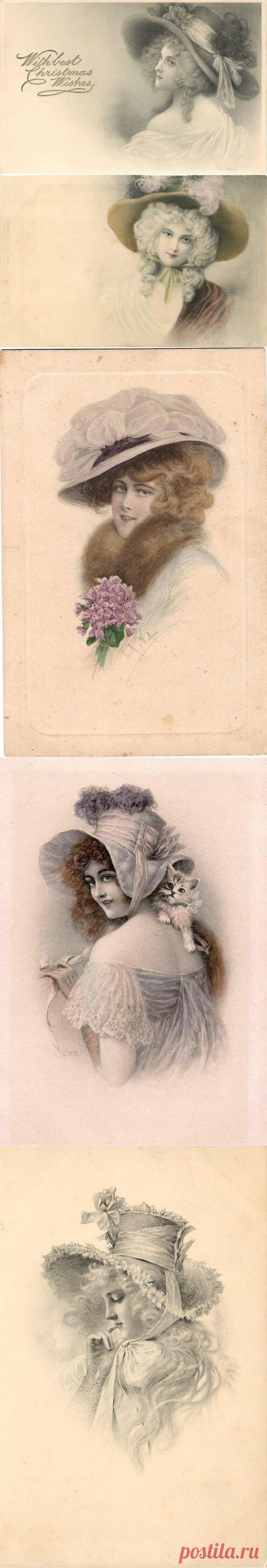 Дамы в шляпках. Австрийскийхудожник Raimund (Ritter von Brennerstein) Wichera.