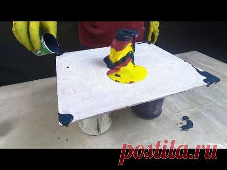 Vibrant Yellow : Mastering the Flip Cup technique in Acrylic Fluid Art