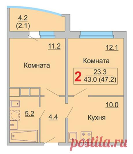 Купить 1 комнатную квартиру с возможностью перепланировки в 2-х комнатную