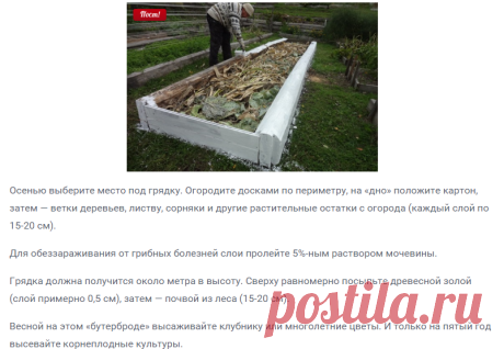 Грядка-бутерброд — 6 соток