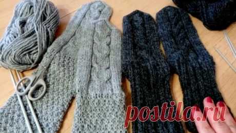 Следки «Розовая нежность» спицами - Knitted Slippers «Pink tenderness» - Яндекс.Видео
