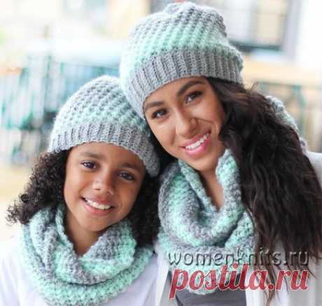 Шапка и снуд крючком LANDON
Описание: https://womanknits.ru/vyazanie-dlya-zhenshchin/shapki-berety/shapka-i-snud-kryuchkom-landon