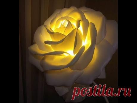 РОЗА ИЗ ИЗОЛОНА-СВЕТИЛЬНИК/ЧАСТЬ1