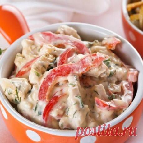Куриное филе в сливках с перцем