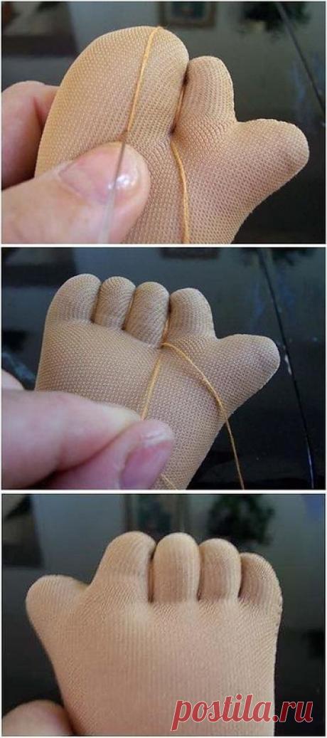 Игрушки ручной работы
Как сделать пальчики кукле?👐