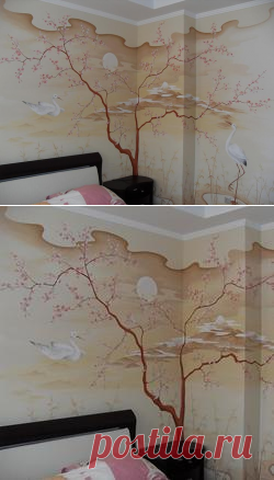 Оригинальный интерьер - роспись в интерьере.