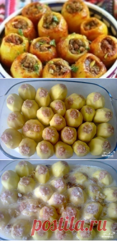 Картофель, фаршированный фаршем - пошаговый рецепт с фото