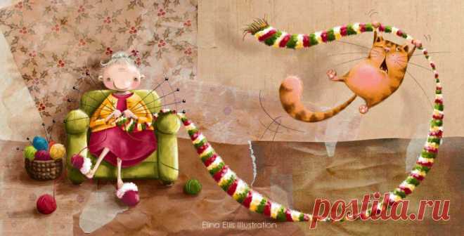 Добрые, милые, смешные. Художник – иллюстратор Elina Ellis. | Наслаждение творчеством