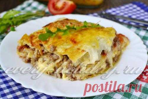 Лазанья из лаваша с фаршем, рецепт с фото в домашних условиях