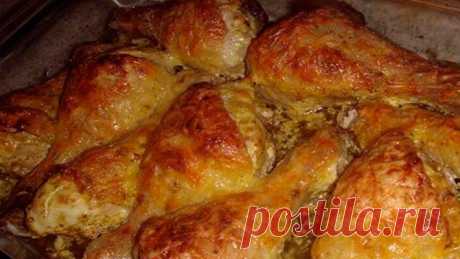 Запеченные куриные ножки с сырной корочкой - Детская кухня