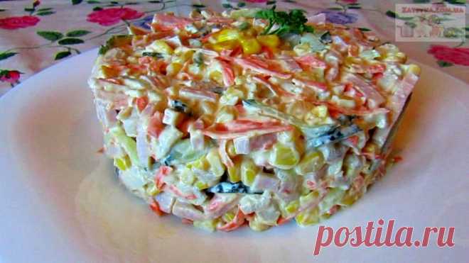 Салат с курицей, ветчиной и овощами (+ВИДЕО) - Затейка.com.ua - рецепты вкусных десертов, уроки вязания схемы, народное прикладное творчество