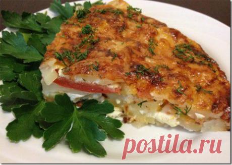 Картофель в сметанном соусе под сырной корочкой
