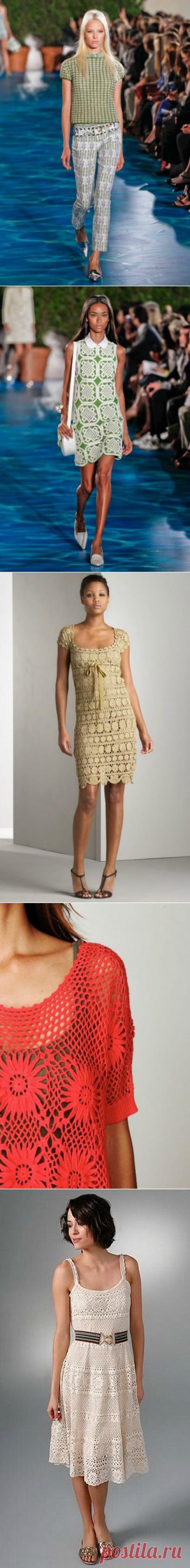 Вязаные модели в коллекциях весна-лето 2014. Плюс схемы вязания | Домохозяйки