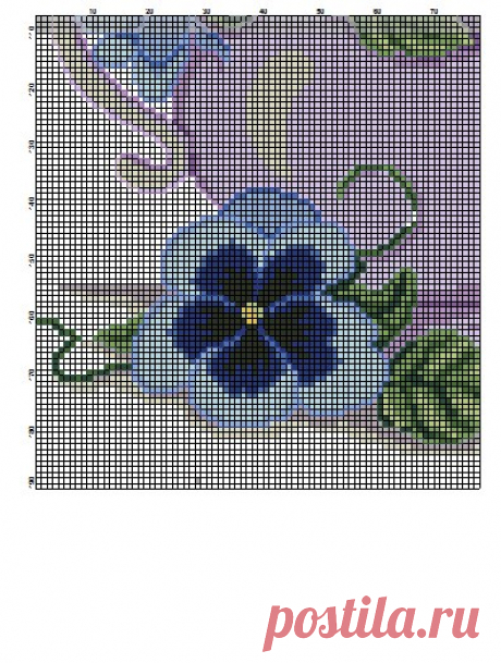 Вышивка анютины глазки . Анютины глазки вышивка крестом | Домоводство для всей семьи.