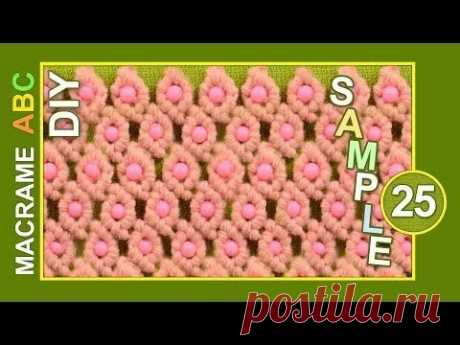 Macrame ABC - pattern sample #25 with Beads