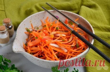 Салат со сладким перцем, морковью и кунжутом – простой и вкусный рецепт с фото (пошагово)