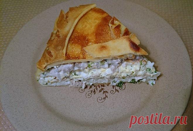 Курник из блинчиков рецепт с фото пошагово и видео - 1000.menu