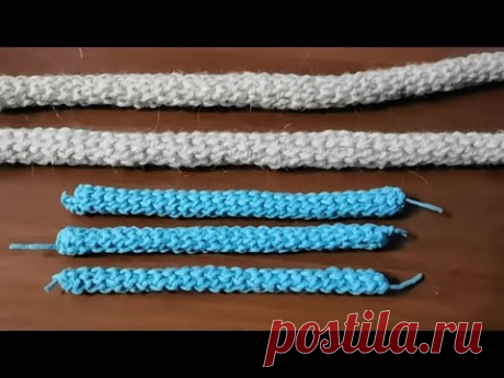 Круглый ШНУР крючком. Шнур, жгут разного диаметра.
