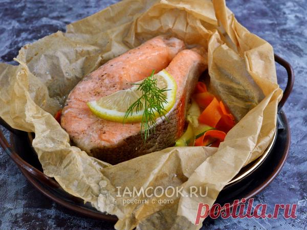 Семга в пергаменте в духовке — рецепт с фото По данному рецепту получается невероятно вкусное и диетическое блюдо, сохраняющее всю сочность и аромат. Подается порционно.