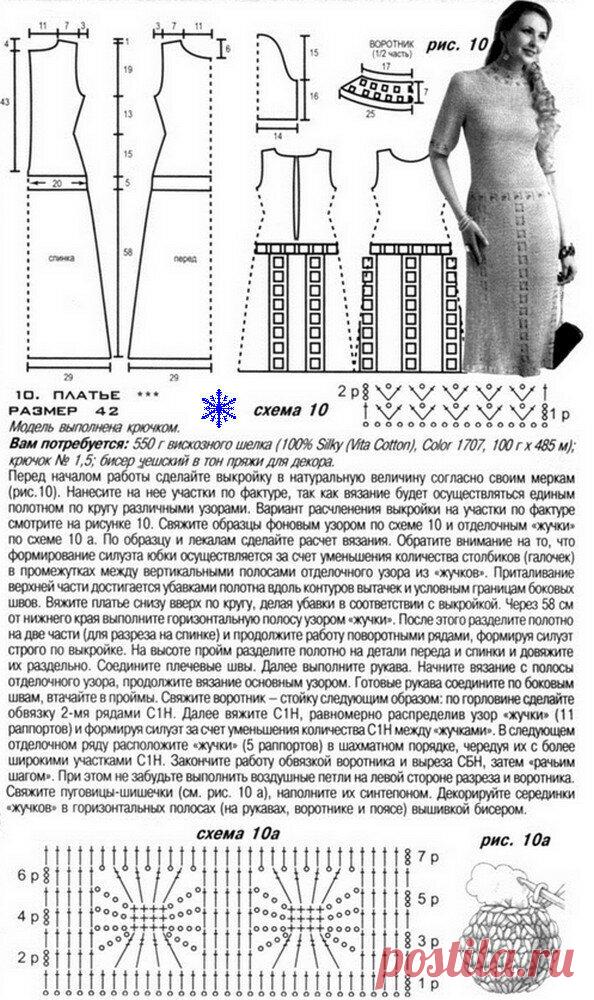 Листая журналы по вязанию: Платье крючком для особых случаев | Вязаный Смак | Дзен