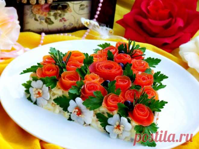 Салат "Розовый блюз".