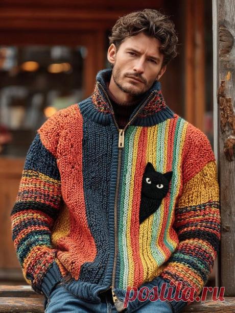 Мужская мода в вязаных изделиях. Идеи для воплощения. | Юлия Жданова | Дзен