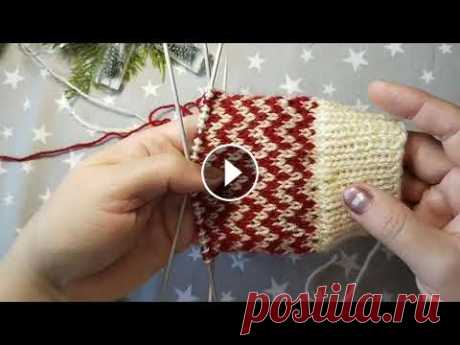 Узор на носочки, Ленивый жаккард. Простой узор, легко вяжется. Подробное описание. Узор для начинающих вязальщиц....
