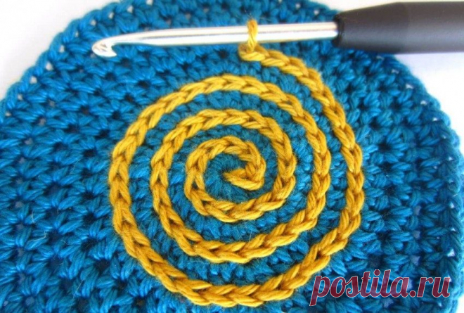 Вязание круга по спирали — DIYIdeas