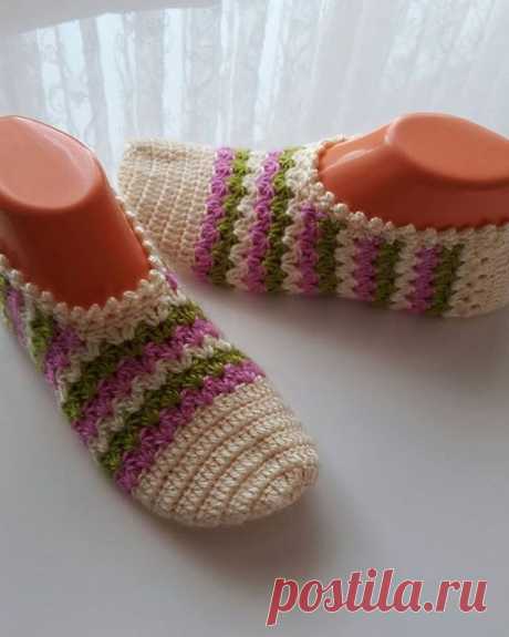 Prácticas Ideas para el Hogar...: Como hacer Pantunflas modernas Crochet