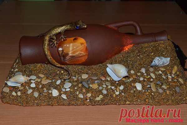 Как из бутылки, сделать светильник своими руками/   Мастера hand-made