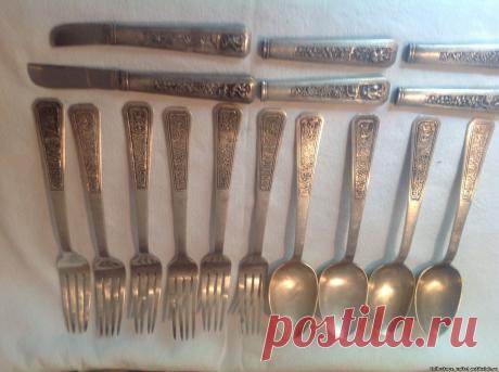 Столовый набор серебро