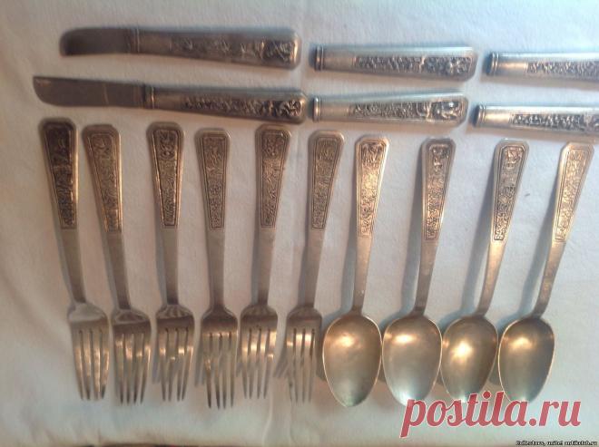 Столовый набор серебро