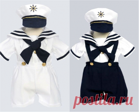 Купить Baby toddler Boy white navy blue sailor suit на eBay.com из Америки с доставкой в Россию, Украину, Казахстан