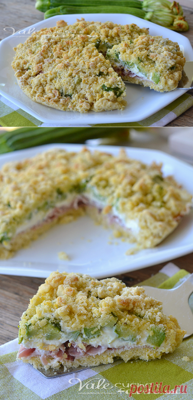 SBRICIOLATA SALATA con zucchine stracchino e speck
