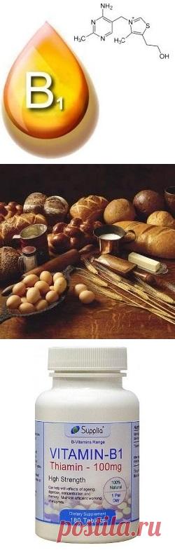 Витамин В1 (тиамин) - физиологическая роль, симптомы дефицита, содержание в продуктах питания. Инструкция по применению витамина В1