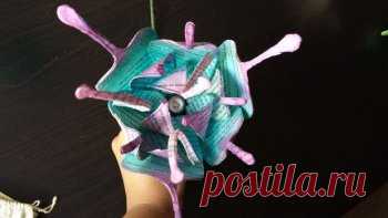 Красивый светильник в виде сказочного цветка из подручных материалов — Своими руками