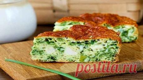 Заливной пирог с зеленым луком Заливной пирог легко приготовить, а кушать вкусно!
