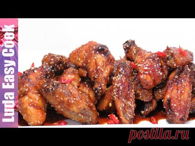 ОЧЕНЬ ВКУСНЫЕ КУРИНЫЕ КРЫЛЫШКИ в СОУСЕ ТЕРИЯКИ с медом и кунжутом | TERIYAKI CHICKEN WINGS RECIPE, Видео, Смотреть онлайн