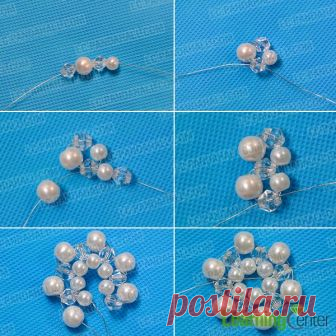 Снежинка из бисера и бусин — Сделай сам, идеи для творчества - DIY Ideas