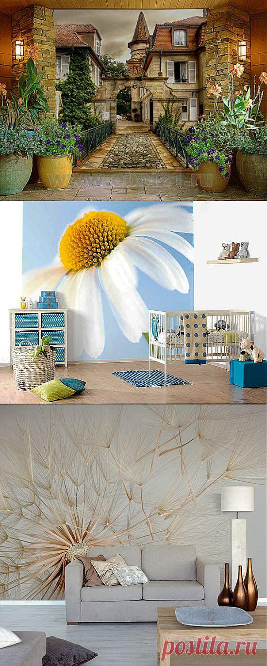 Фотообои в интерьере: дизайн маленьких квартир с фотообоями