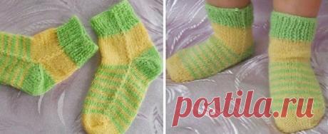 Как связать женские, мужские и детские носки на 2 спицах: простой способ для начинающих с подробным описанием | Краше Всех
