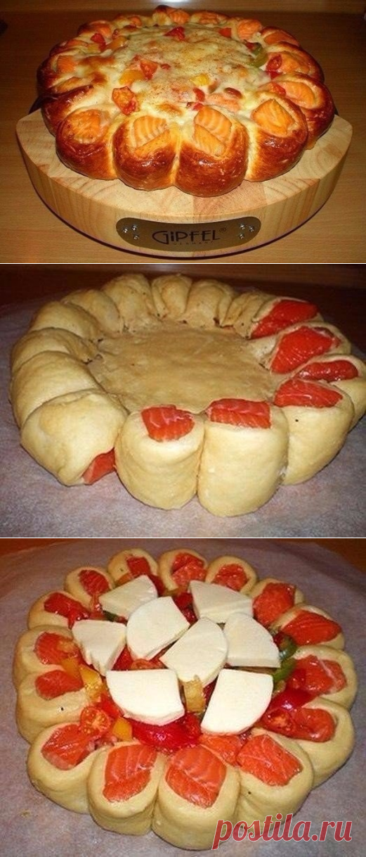 Красивый рыбный пирог