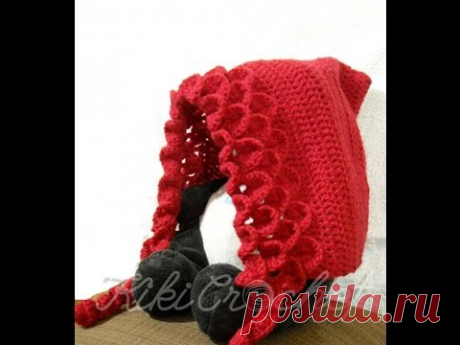 Crochet Crocodile Stitch Pixie Hat (english tutorial- pt1)