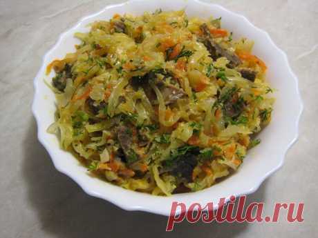 Нежная тушёная капуста с молоком и куриными потрошками. Совсем недорого, но как вкусно... Пошаговый рецепт с фото. | STASNET | Яндекс Дзен