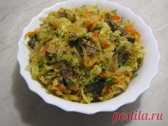 Нежная тушёная капуста с молоком и куриными потрошками. Совсем недорого, но как вкусно... Пошаговый рецепт с фото. | STASNET | Яндекс Дзен