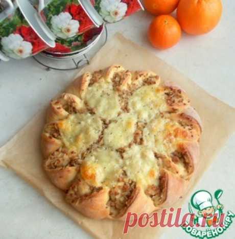 Мясной пирог с рисом и моцареллой - кулинарный рецепт