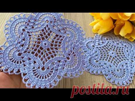 INCREDIBLE  and Very Stylish Crochet Hexagon Motif Pattern❗️Blouse, Runner Tutorial